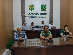 Kodim 0601/Pandeglang Matangkan Persiapan Lomba Karya Jurnalistik TMMD ke-129 Lewat Virtual Bersama Dispenad