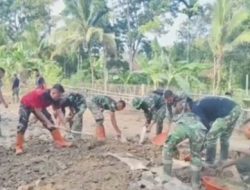 TMMD ke-129 Kodim 0601/ Pandeglang Bangkitkan Semangat Gotong Royong, Wujudkan Pembagunan Jalan di Pelosok Desa