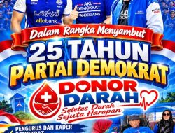 Sambut HUT ke-25, Demokrat Pandeglang Siakan Aksi Donor Darah di PMI Cikupa